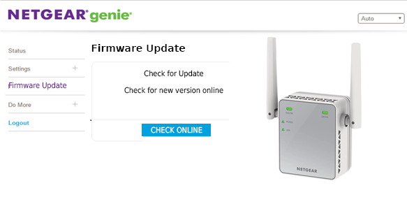 Netgear extender firmware update