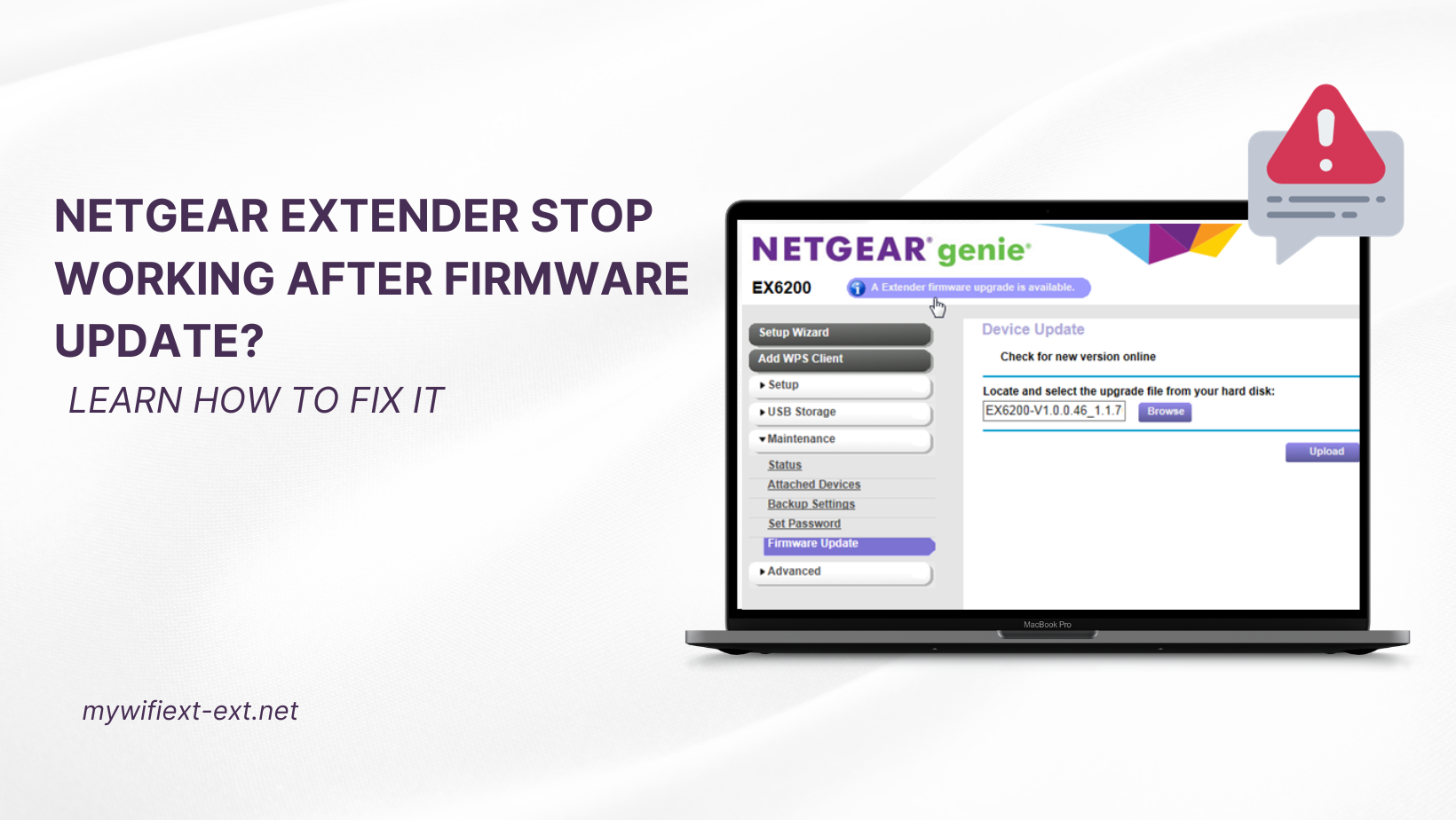 You are currently viewing Netgear Extender stop working after Firmware update. How to Fix it?
