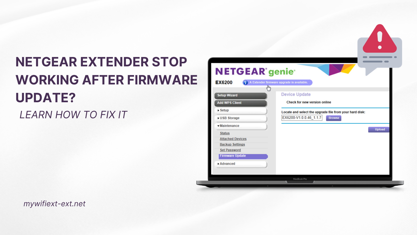 Read more about the article Netgear Extender stop working after Firmware update. How to Fix it?